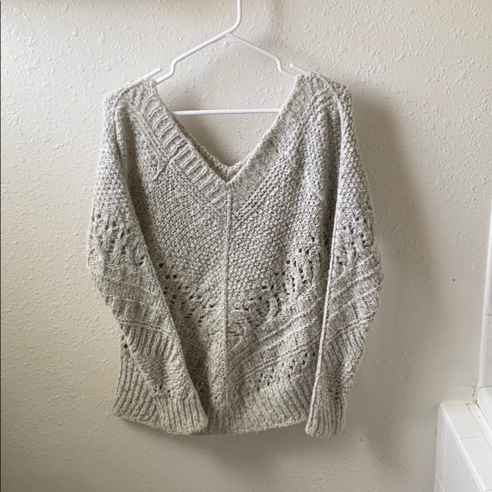 Big soft, comfy knitted sweater.